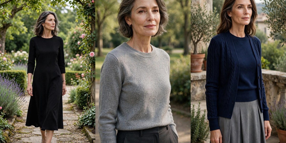 What to wear to a memorial service over 50 - respectful outfit ideas collage