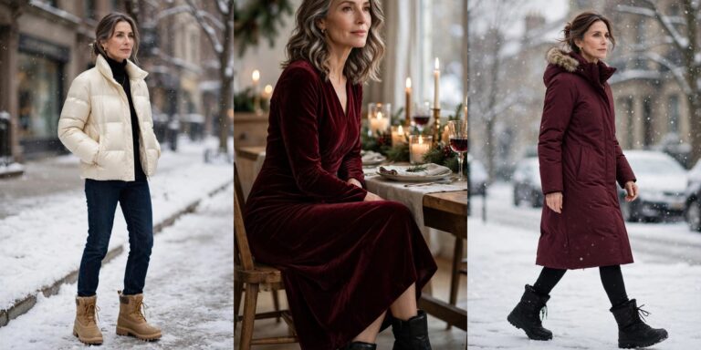 Winter boot outfits for women over 50