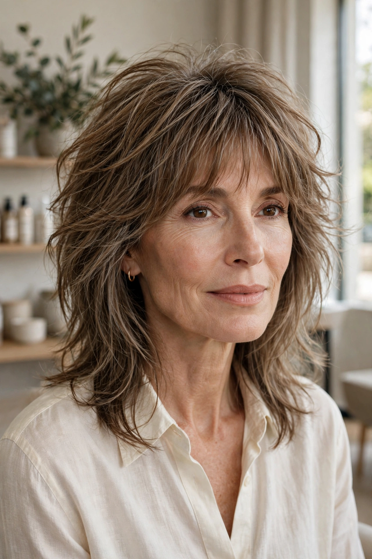 Parisian air-dry wolf cut for fine hair