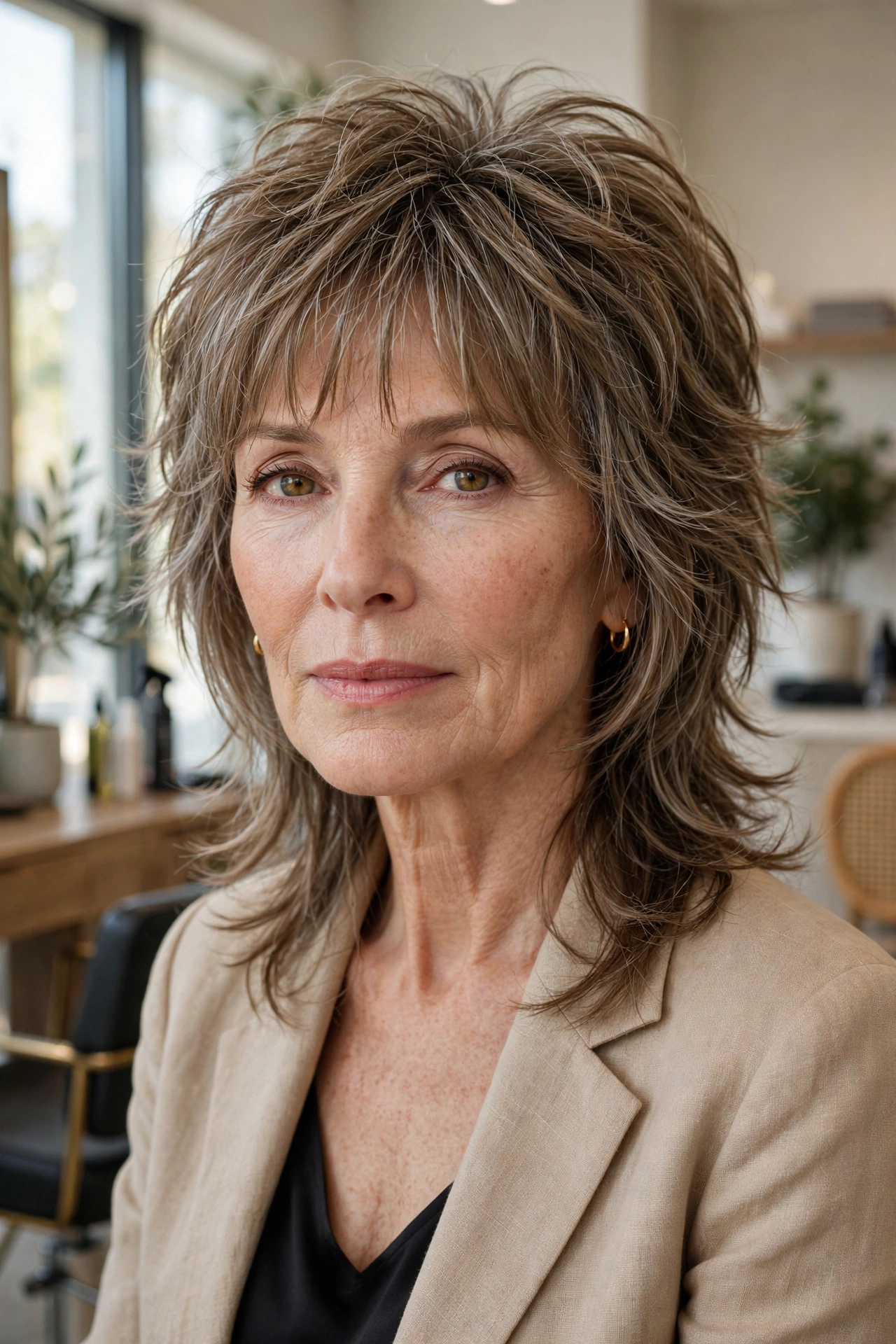 Modern shullet wolf cut for fine hair