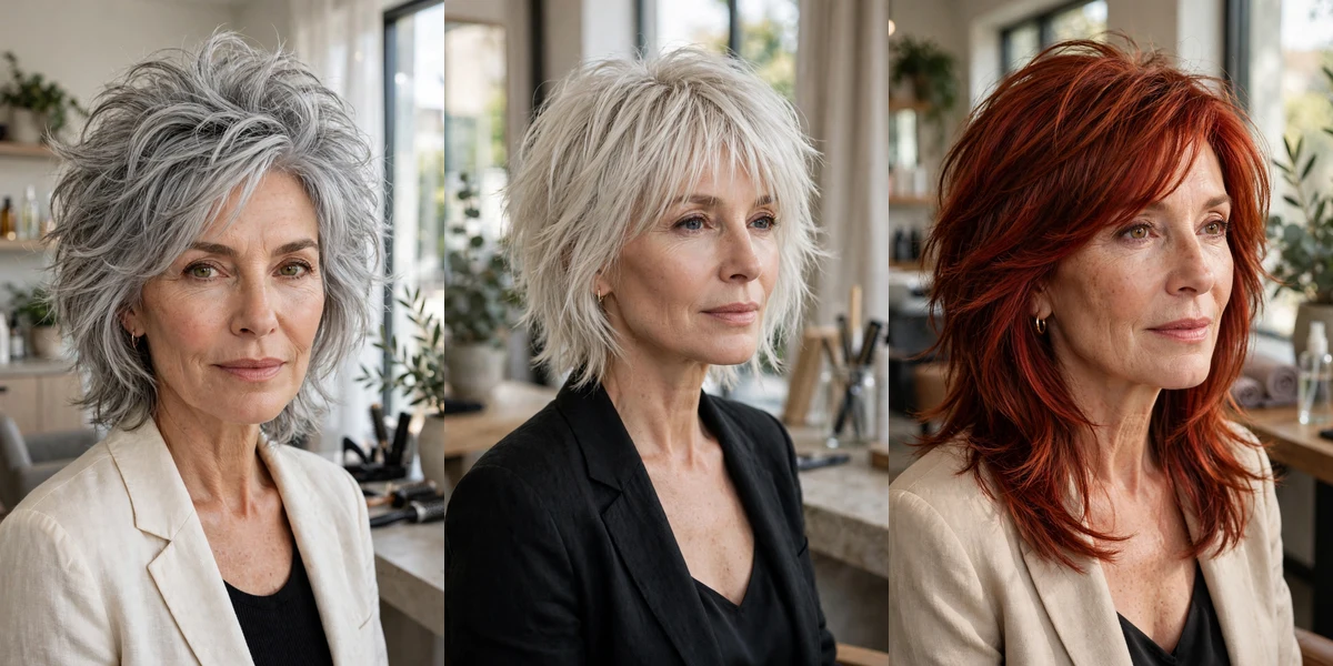 51 wolf cuts for fine hair over 50 collage